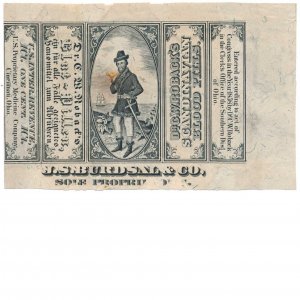 RS44b J.S. Burdsal & Co. U.S. Revenue Medicine Wrapper, 1874, Cincinnati, Ohio