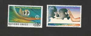 UNITED NATIONS-GENEVE-SWITZERLAND-MNH SET-BANNING OF CHEMICAL WEAPONS-1991.