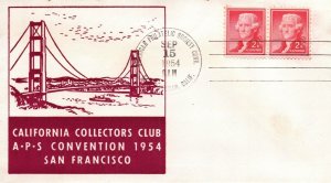 CALIFORNIA COLLECTORS CLUB A.P.S. CONVENTION SAN FRANCISCO 1954 SCOTT 1033