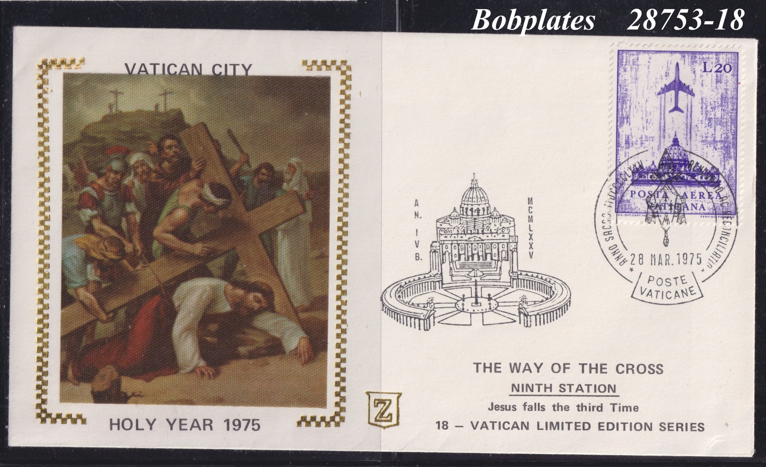 Vatican 1975 Holy Year Way of the Cross Ninth Station VF FDC | United ...