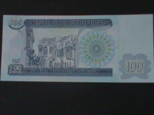 ​IRAQ CENTRAL BANK OF IRAQ-100 DINARS-UN- CIRCULATED BANK NOTE-VF- PRESIDENT