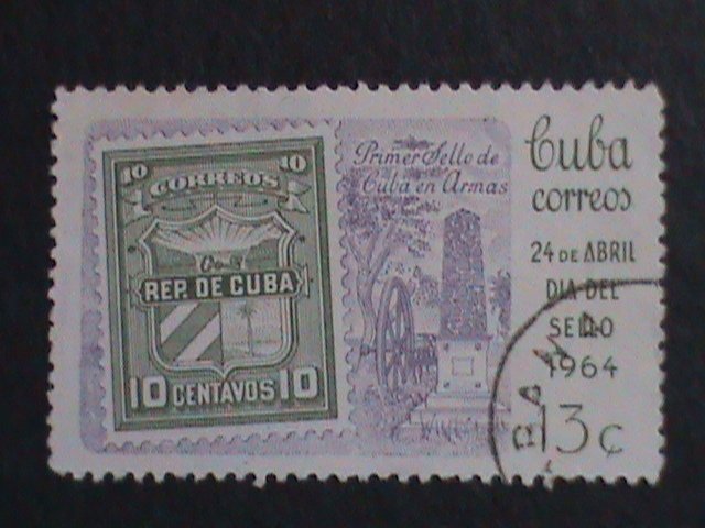 ​CUBA-1964-SC#824  STAMP DAY- KEY STAMP-USED VERY FINE WE SHIP TO WORLDWIDE