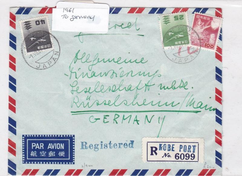 Japan to germany  1961 Stamps Cover Ref 8541