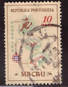 Macau Macao Scott 386 Used map stamp