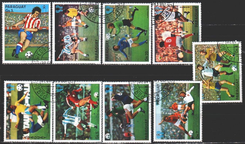 Paraguay. 1978. 3081-89. Argentina-78, football. USED.