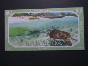 ​BARBUDA -COLLECTIBLE TEN DOLLARS UNCIRCULATED-POLYMAR-NOTE VERY FINE