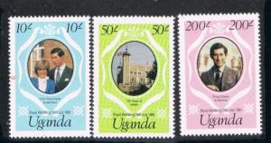 Uganda 314-16 Set MNH Royal Wedding  (U0046)