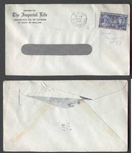 Newfoundland cover-#3283-2c on 5c violet blue( variety )-St. John's,