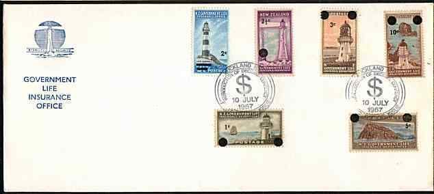 NEW ZEALAND GOVT LIFE 1967 Decimal opt set FDC ACS cat NZ$125..............33614