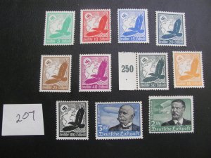 Germany  1934 MNH SC C46-56 SET XF 750 EUROS (207)