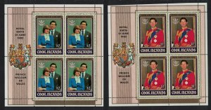 Cook Is. Birth of Prince William of Wales 2 Sheetlets 1982 MNH SG#838-841