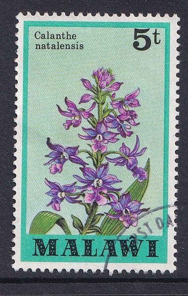 Malawi   #329  used  1979  orchids  5t