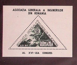 ROMANIA Sc C22-23 NH SOUVENIR SHEETS OF 1945 - AVIATION