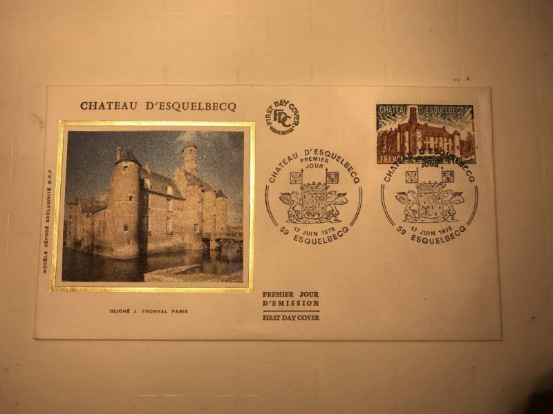 France Colorano silk FDC, 17 juin 1978, Château d’Esquelbecq