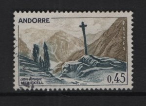 Andorra French    #149  used  1961 Gothic Cross 45c