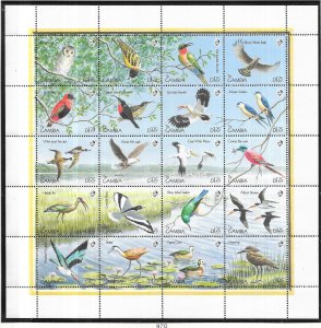 Gambia #970 1.25d  Birds   sheet of 20 (MNH) CV$17.50