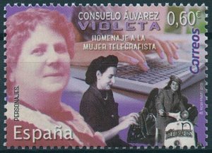 Spain 2019 MNH Consuelo Alvarez Violeta Telegraphist Women 1v Set People Stamps