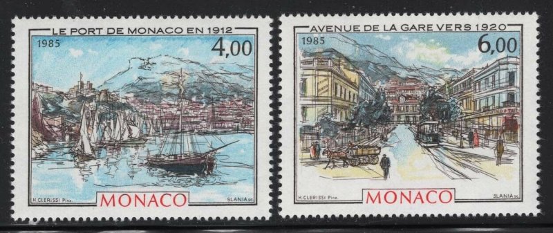 Monaco 1985 Belle Epoch Paintings set Sc# 1488-89 NH