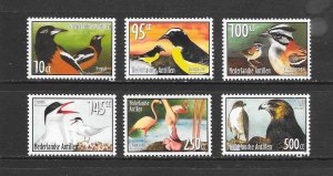 BIRDS - NETHERLANDS ANTILLES #1037-42  MNH