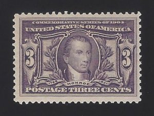 US #325 1904 Violet Perf 12 Wmk 191 Mint OG LH VF SCV $70