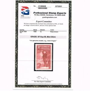 EXCEPTIONAL GENUINE SCOTT #1064 MINT PRISTINE OG NH PSE CERT GRADED XF-SUPERB-95