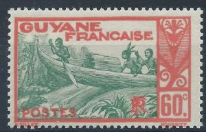 FRENCH GUIANA 1929-40 SG134 60c - green and red Shooting Rapids Maroni Mint MNH