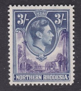 NORTHERN RHODESIA 1938 GVI 3/- fine mint - lightly hinged SG42..............x702