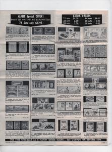 Old  Jamestown Stamp Company stamp add and order blank from the 1950's or 1960's