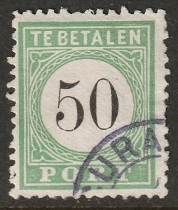 Netherlands Antilles 1889 Sc J10 postage due used type III tiny thin