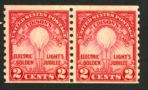 U.S. #656 MINT PAIR OG LH