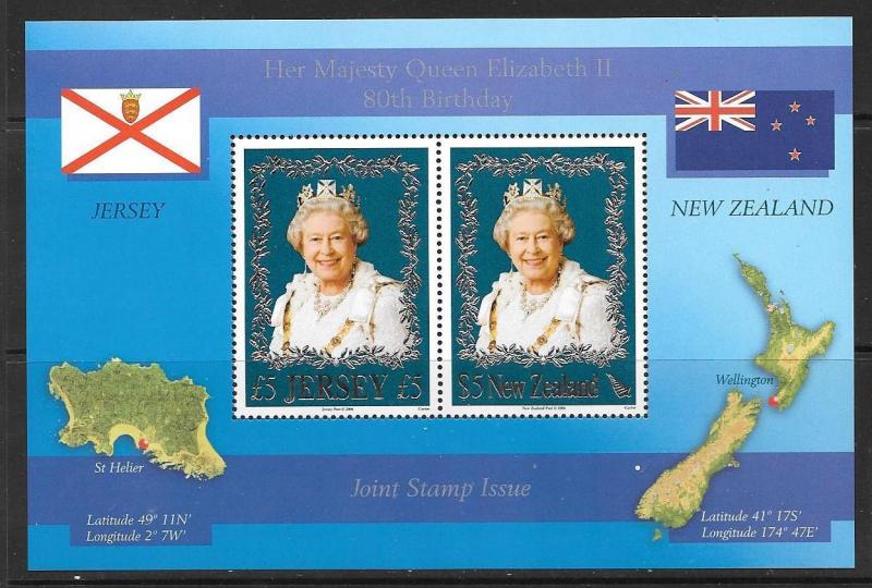 JERSEY SGMS1273 2006 80th BIRTHJDAY OF QUEEN ELIZABETH II MNH 