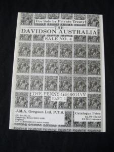 GREGSON CATALOGUE THE DAVIDSON AUSTRALIA 4 THE PENNY GEORGIAN PART 1