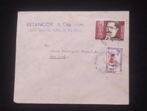 C) 1967, URUGUAY, INTERNAL MAIL DOUBLE STAMP. XF