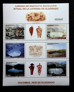 COLOMBIA Sc 1220 NH MINISHEET OF 2004 - NATURE - LEGENDS - (CT5)