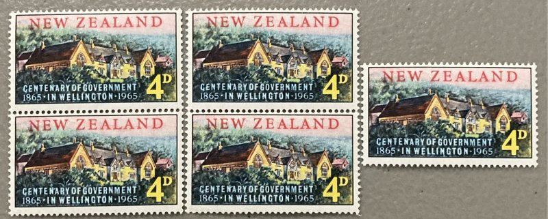 New Zealand 1965 #372, Wholesale lot of 5, MNH,CV $1.25