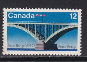 Canada # 737, Peace Bridge, Mint NH