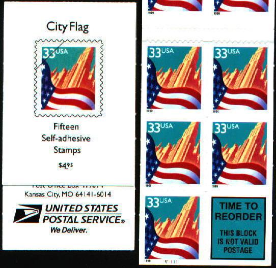 BK275 3278a 3278 CITY FLAG BOOKLET SEALED