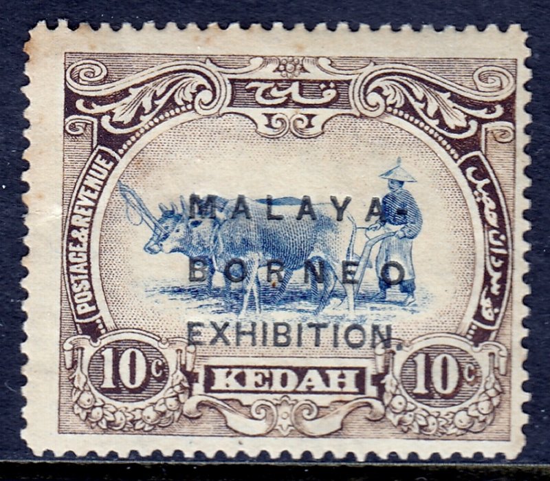 Malaya (Kedah)  - Scott #33a - MH - Heavily toned, pencil on reverse - SCV $9.25