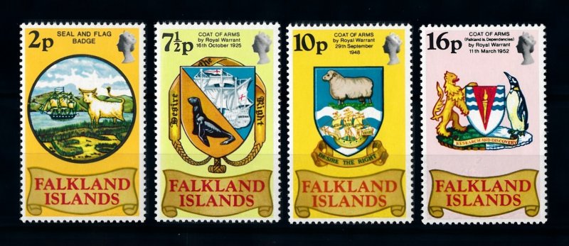 [71948] Falkland Islands 1975 Coat of Arms  Royal Warrant cow sheep  MNH