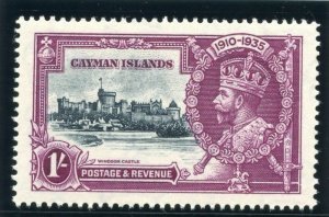 Cayman Islands 1935 KGV Silver Jubilee 1s slate & purple MNH. SG 111. Sc 84.