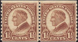 598 Mint,OG,NH... Line Pair... SCV $9.00