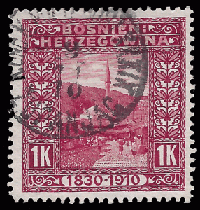Bosnia & Herzegovina 1910 Sc 59 uvf Franz Joseph