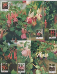 Isle of Man 1988 - Fuchsias set 6 Maxicard