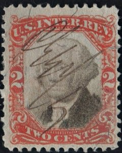 R135 2¢ Third Issue Documentary Stamp (1871) Used