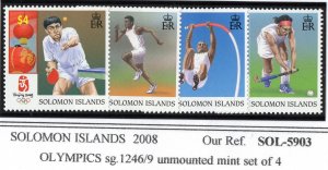 Thematic stamps SOLOMON ISLANDS 2008 OLYMPICS 1246/9 mint