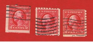 #409-411-413  F-VF used Washington  Free S/H