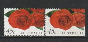 1999 Australia - Sc 1723-4 - used VF - 2 single - Roses - Love