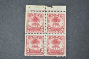 Cuba sc# 234a MNG Block of 4 from Pane of 6 - faults - mint no gum 1905