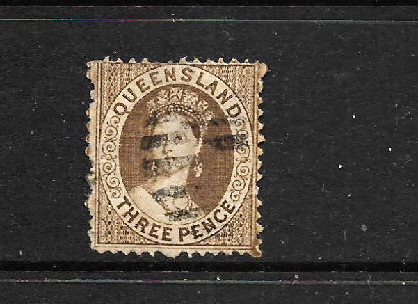   QUEENSLAND 1862-67  3d     QV    FU    SG 25