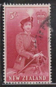 NEW ZEALAND Scott # 300 Used - QEII On Horse